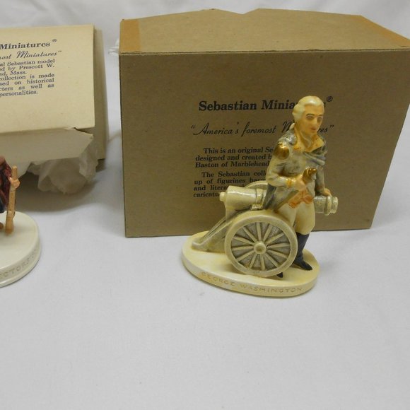 2 NIB Sebastian Miniatures figurines Vtg Rip Van Winkle & George Washington π - Picture 9 of 12